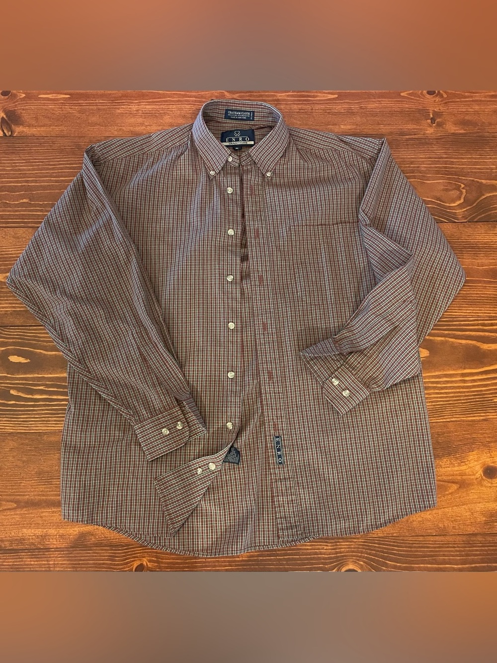 Enro Traditions Chatham Cloth Plaid Button Down Mens Shirt - Medium